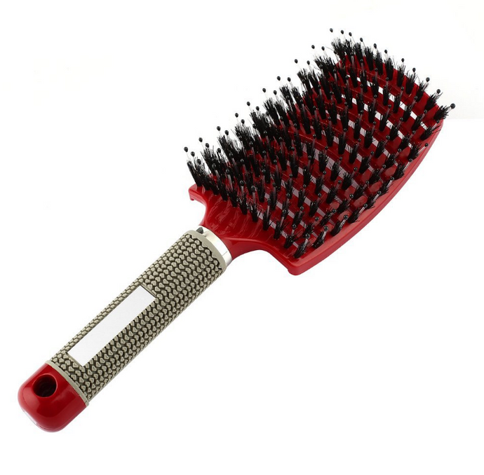 Curved Large Curved Comb, Boar Bristle Massage And Curly Hair Styling Comb