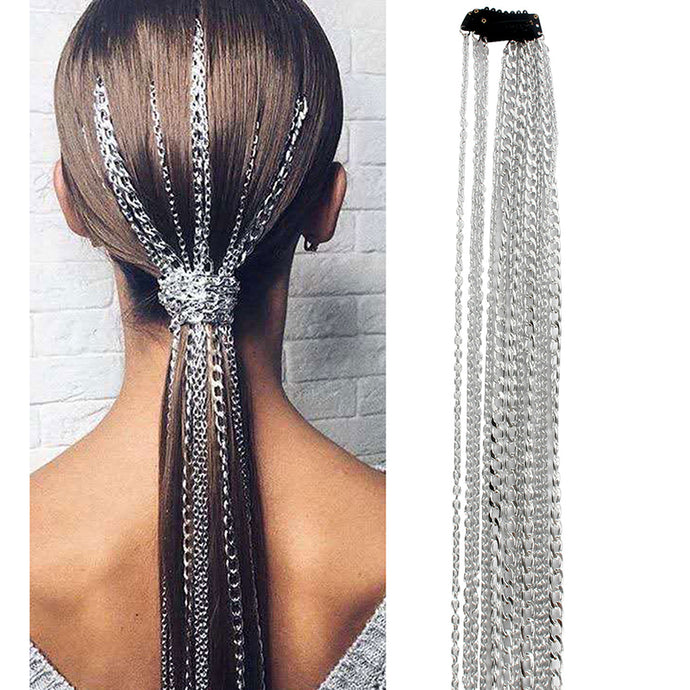 Wig extension chain silver-plated tassel hair chain