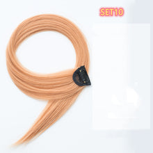 Gradient Color Straight Hair Piece High Temperature Silk Curly Hair