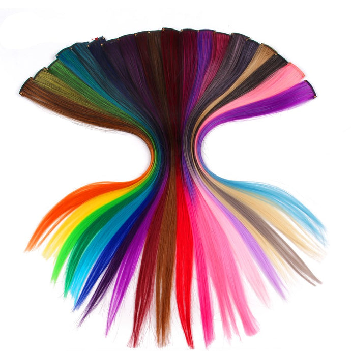 Clip - In Hair Extensions Colored Pieces