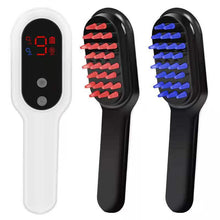 Electric Head Massager Magnetic Therapy Hair Growth Comb Blue Red Light Scalp Massage Brush Relieve Fatigue Pressure LED Display