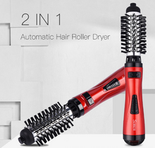 Professional Hair Dryer Rotary Brush Machine 2 in 1 Multifunction Hair Curler Curling Iron Wand Styling Tools