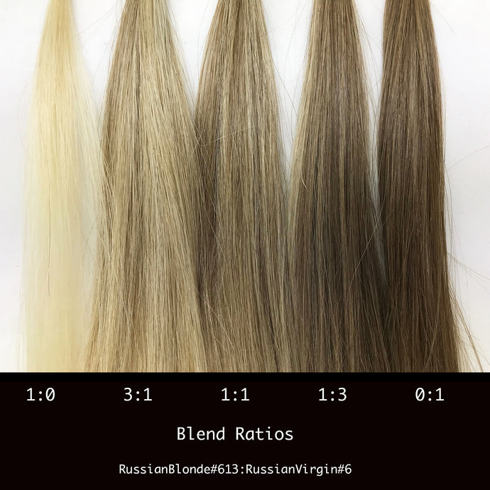 5 bundle blended set of Hair Extensions. Russian. #613 to #6